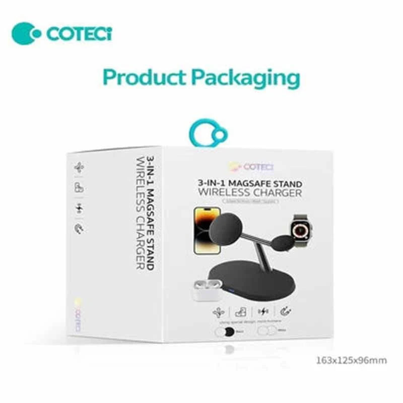 Coteci 3-in-1 Magsafe Wireless Charger with LED Coteci 3-in-1 Magsafe Wireless Charger with LED